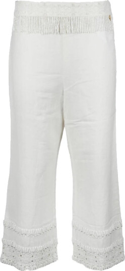Twinset Dame Bukser Hvit S,