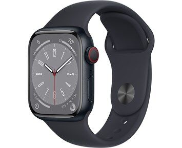 Apple Watch Series 8 GPS + Cellular 41mm Midnight Aluminium Case with Midnight Sport Band - Regular - B-vare Apple Watch Series 8 GPS + Cellular 41mm Midnight Aluminium Case with Midnight Sport Band - Regular - B-vare