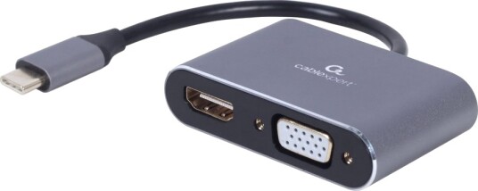Cablexpert Video Adapter Usb C Hann Til Hd 15 Vga Hdmi Hunn 15 Cm Romgrå 4K30 Hz 3840 X 2160 Støtte Hdmi 1080P Støtte 60 Hz Vga