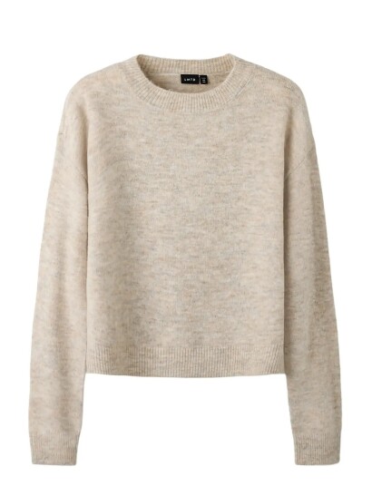 LMTD Nlflodet Ls Short Knit Noos Beige 158 164