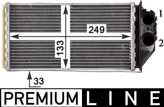 MAHLE AH 187 000P Varmeapparat register