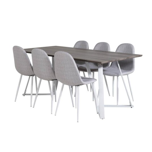 Venture Home Spisegruppe Venture Home Madde med 6 Pobbie Stoler Polyester GR20277