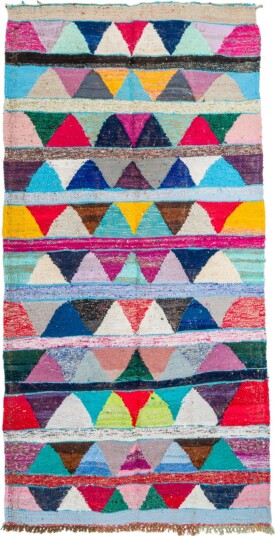 Marokkansk Boucherouite teppe 135 x 265 cm Størrelse: 135 x 265 cm