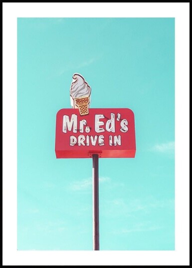 Mr. Ed's Drive In Vintage Sign in Urbana Missouri USA Plakat Plakat / 50x70cm Mr. Ed's Drive In Vintage Sign in Urbana Missouri USA Plakat Plakat / 50x70cm