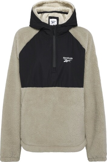 Reebok Performance Osgood Hooded Sherpa Fleece BEIGE/BLACK M