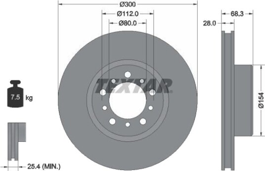 TEXTAR 92032500 Bremseskive