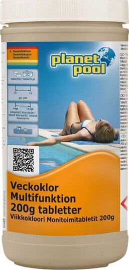 Vannpleie Planet Pool Uke klor Multifunksjon 200g stykke 1 kg 1 kg