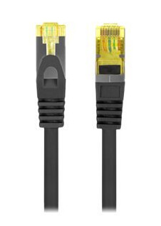 Lanberg Koblingskabel Rj-45 Hann Til Rj-45 Hann 1 M 6 Mm S/Ftp Cat 6A Halogenfri Uten Hindringer Rund Flertrådet Svart Ral 9004