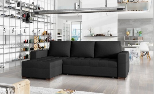 Potes Sovesofa med Divan Svart