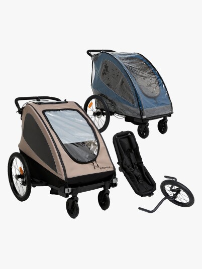 Beemoo Activity Sport Sykkelvogn Inkl. Newborn Set, Løpesett &  Regntrekk, Beige