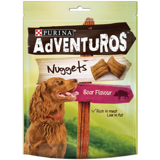 Purina Adventuros Villsvins Nuggets 6 x 90 g - Tygge- og Belønningsgodbiter til Hund