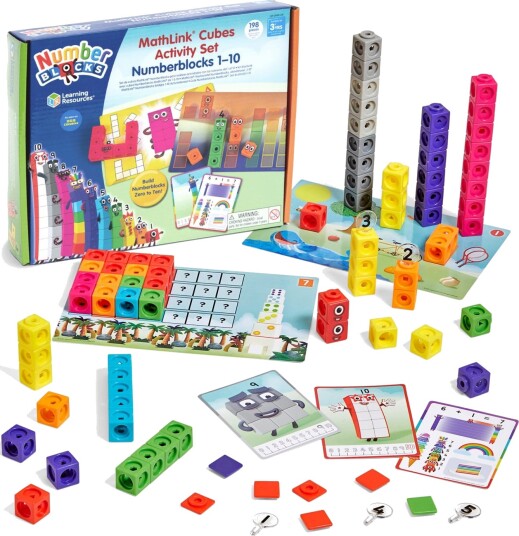 Learning Resources Mathlink® Cubes Numberblocks® 1 10 Activity Set   Pink   ONE SIZE