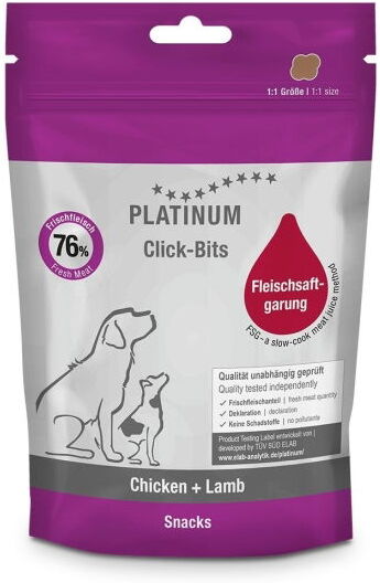 Platinum Click Bits Hundegodteri Kylling Og Lam (150 G)