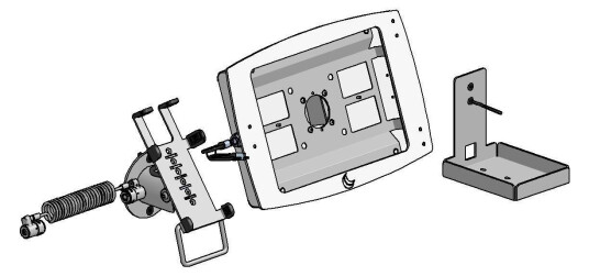 ERGONOMIC SOLUTIONS A-FRAME W/WALLMOUNT SCANNER BRACKET WALLMOUNTED DURATILT PAY CPNT