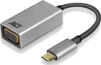 Act Ac7000 Usb-C Til Vga Hunnadapter, Kabellengde 0,15 M, Aluminiumshus