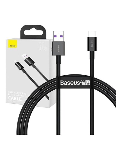 Baseus Superior Series USB-C Kabel 66W 1M Svart Baseus Superior Series USB-C Kabel 66W 1M Svart