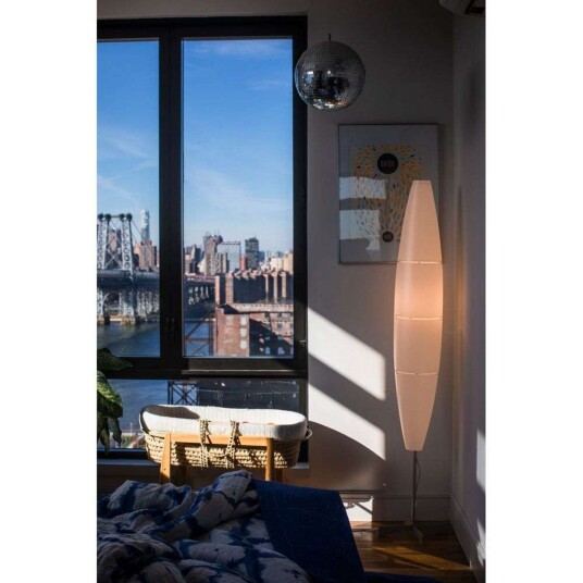 Foscarini Havana Gulvlampe On/Off Chromed White Stue 173 Hvit Foscarini Havana Gulvlampe On/Off Chromed White Stue 173 Hvit