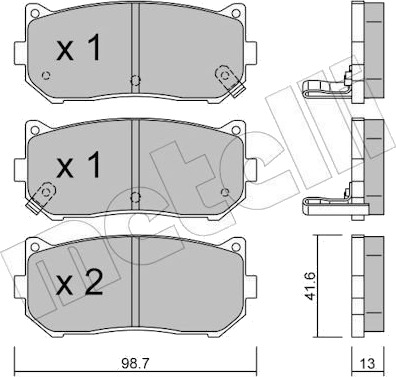METELLI 22 0372 0 Bremseklosser