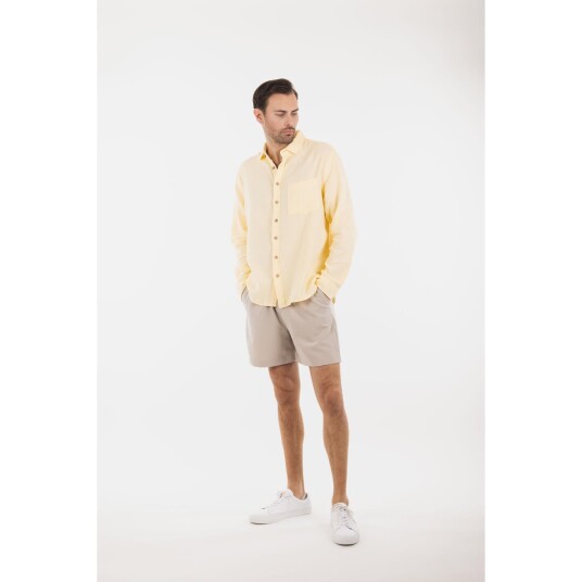 Keaton Shirt Light Yellow L Cotton gauze shirt