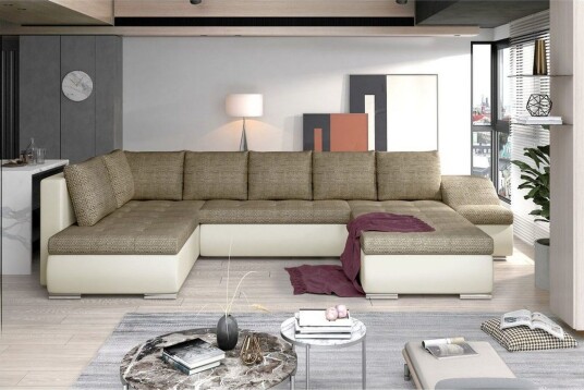 Seksjon Eltap Giovanni 351x82x190 cm Berlin 03 Soft 33 Beige Høyre
