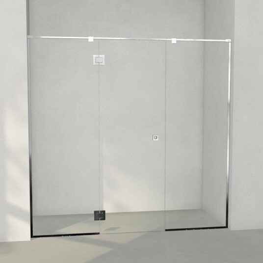 INR Iconic Nordic Rooms Dusjnisje ARC 7 Frame Måltilpasset Krom / Bronse Glass