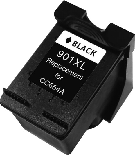 Blekkpatron til HP 901XL / renovert svart patron CC654AE / passer HP Officejet