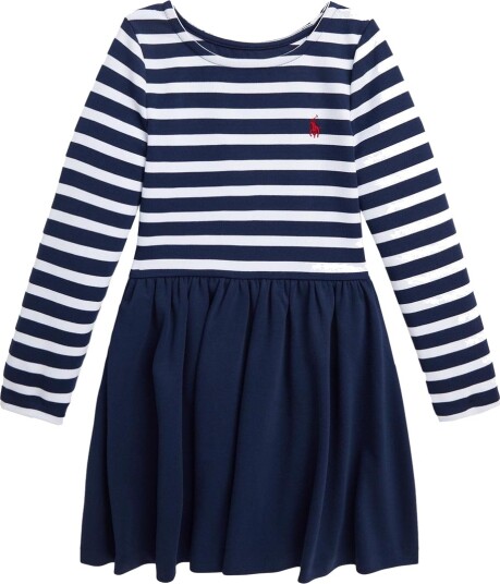 Polo Ralph Lauren Kjole Newport Navy m. Hvit Polo Ralph Lauren 16 år 176 Kjole Blå