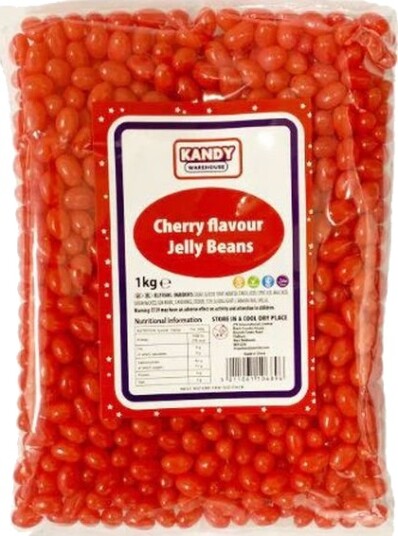 1 kg Zed Candy Cherry Jelly Beans Gelebønner med Kirsebærsmak 1 kg Zed Candy Cherry Jelly Beans Gelebønner med Kirsebærsmak
