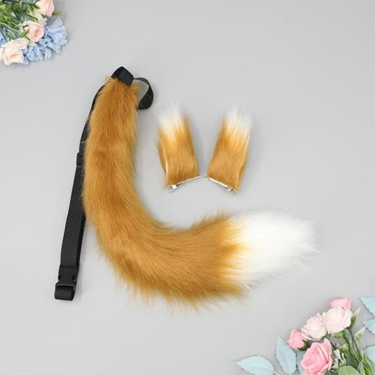 INF Fox Tail Plysj kosete Fox Tail Cosplay-tilbehør INF Fox Tail Plysj kosete Fox Tail Cosplay-tilbehør
