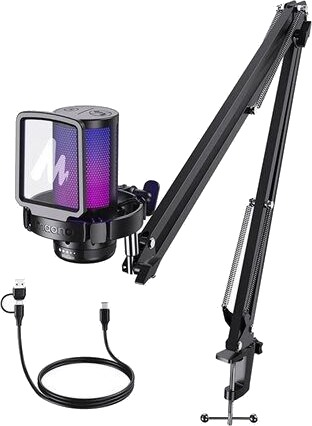 Maono DGM20S Bordmikrofon for Gaming med Kondensator og Cardioid Mønster - Svart