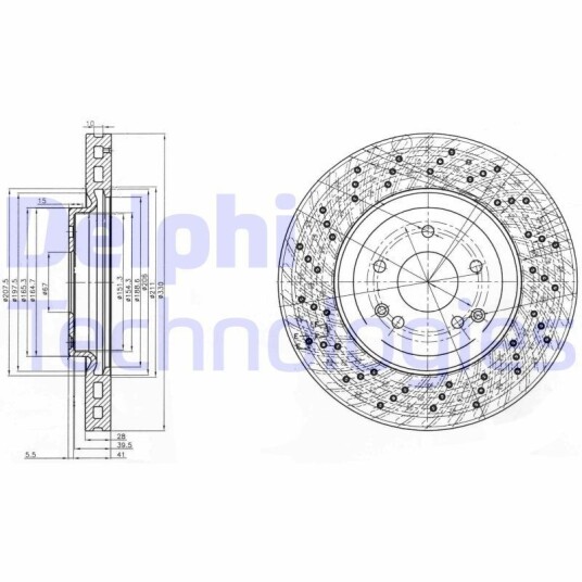 Bremseskive DELPHI BG3985C