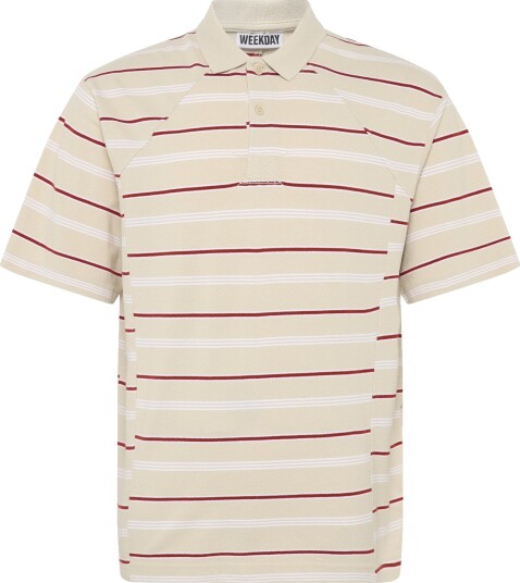 Weekday Boxy Loose Polo Shirt Beige S
