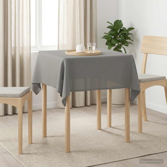 vidaXL Bordduk Torget Lysegrå 140 x 140 cm