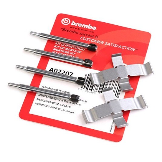 Tilbehørsett, skivebremse belegg BREMBO A 02 207