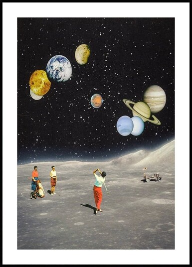 Space Golf Plakat Plakat / 30x40cm