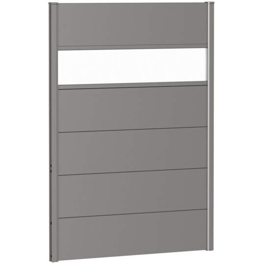 BIOHORT VEGGPANEL FOR LEVEGG AKRYLGLASS 100X135 KVARTSGRÅ METALLIC