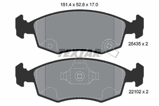 Bremseklosser TEXTAR 2543501 Bremseklosser TEXTAR 2543501