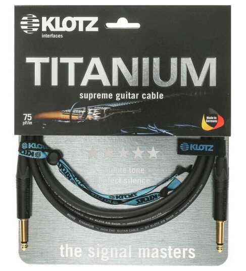 Klotz Ti-Pp Titanium Supreme Guitar Cable Straight 6m