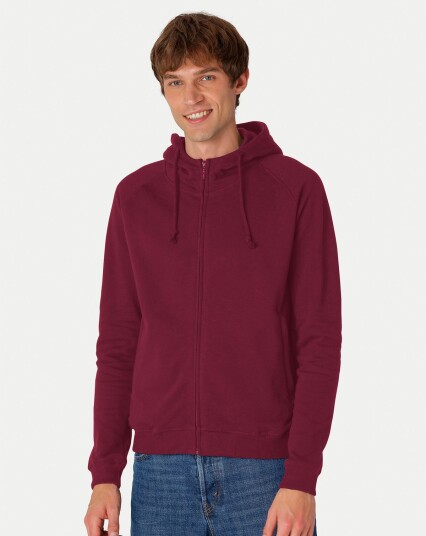 Neutral Organic   Unisex Hooded w. Zip Bordeaux Bordeaux