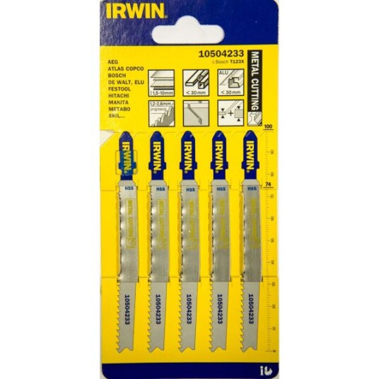 Irwin 10504233 Stikksagblad 100 mm 10-20 TPI 5-pakning Maskintilbehør & forbruk