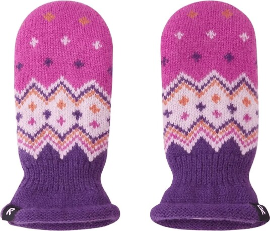 Reima Mittens (Knitted) Lapanen Purple 7 Reima Mittens (Knitted) Lapanen Purple 7