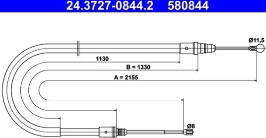 Bremsewire ATE 24.3727 0844.2