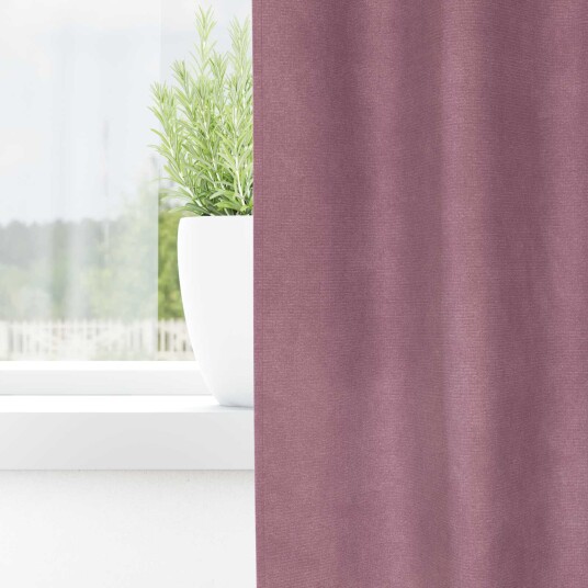  Gardiner med gardiner 2 pcs Mørk rosa 140 x 245 cm Fløyel