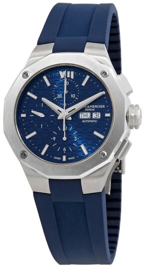 Baume & Mercier Herreklokke M0A10623 Riviera Blå/Gummi Ø43 mm Baume & Mercier Herreklokke M0A10623 Riviera Blå/Gummi Ø43 mm
