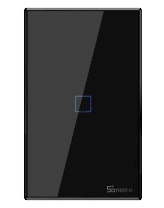 Sonoff T3us1c - 1-Gang Wi-Fi Smart Wall Switch Us - Black