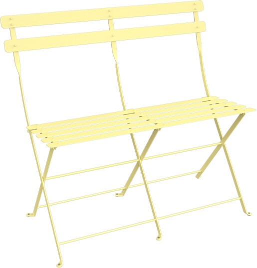 Fermob Bistro 2 Seater Ottoman Frosted Lemon Utendørs Krakker Og Puffer Gul Metall Fermob Bistro 2 Seater Ottoman Frosted Lemon Utendørs Krakker Og Puffer Gul Metall