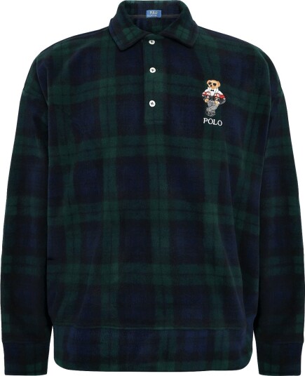 Polo Ralph Lauren Polo Bear Plaid Fleece Sweatshirt Green S