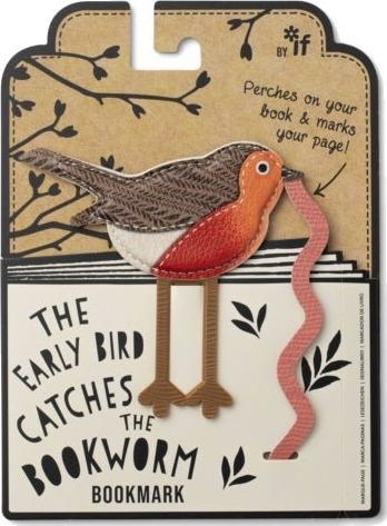 Early Bird Catches the Bookworm Bookmark Robin