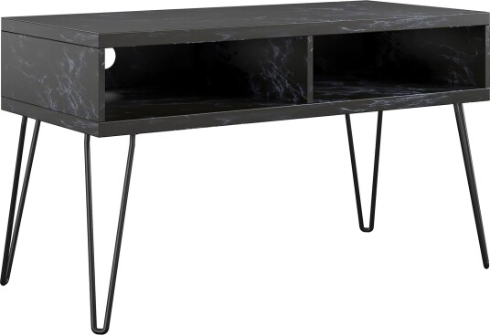 Athena Tv-benk 107x50 cm Svart/Marmormønster - Novogratz