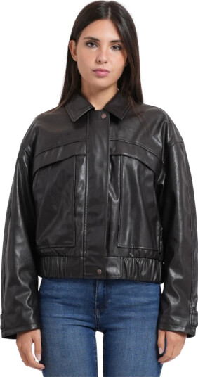 ONLY Onlmelle Faux Leather Jacket Otw Brown S